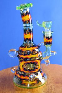 Andy G Illuminati Linework Klien Recycler with Fauceted Mouthpiece